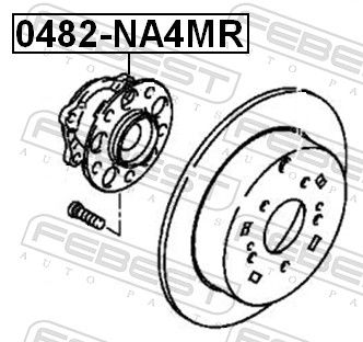 Маточина колеса, Febest 0482-NA4MR