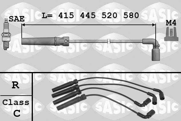 Комплект проводів високої напруги, Sasic 9286003