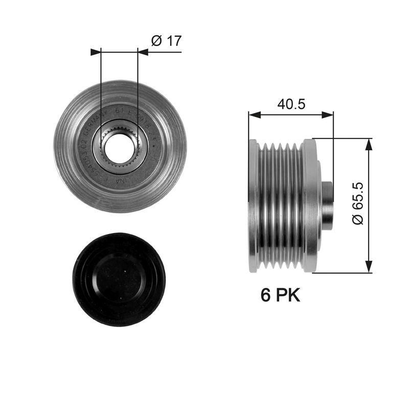 Gates Alternator Freewheel Clutch OAP7032