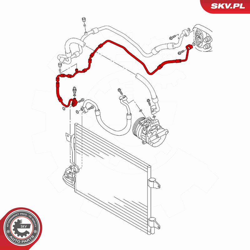 ESEN SKV 87SKV855 High-pressure Line, air conditioning