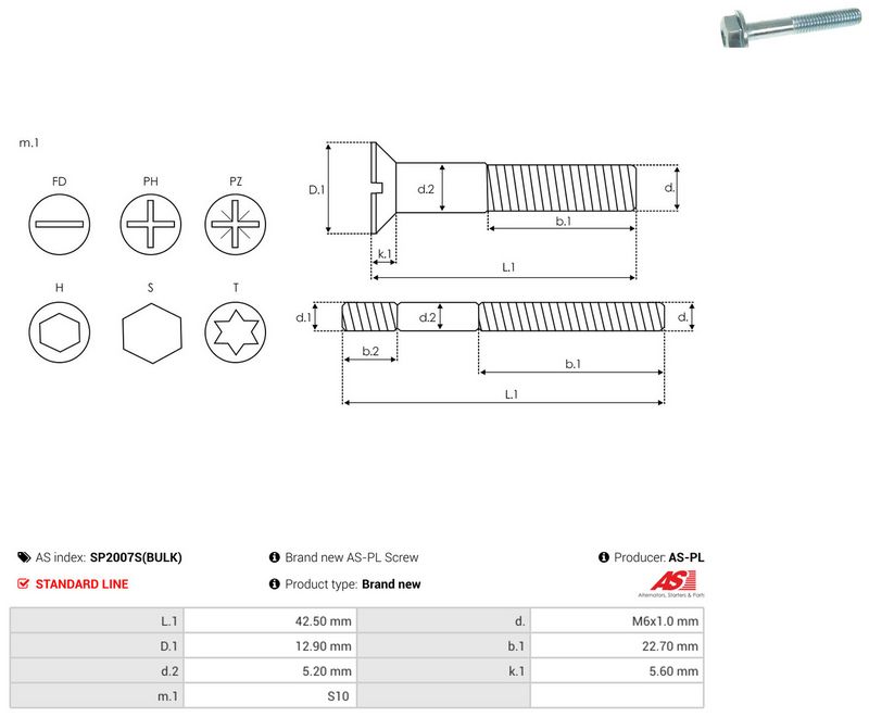 AS-PL SP2007S(BULK) Repair Set, alternator