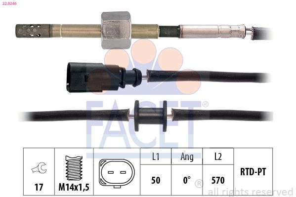 FACET Sensor, uitlaatgastemperatuur 22.0246