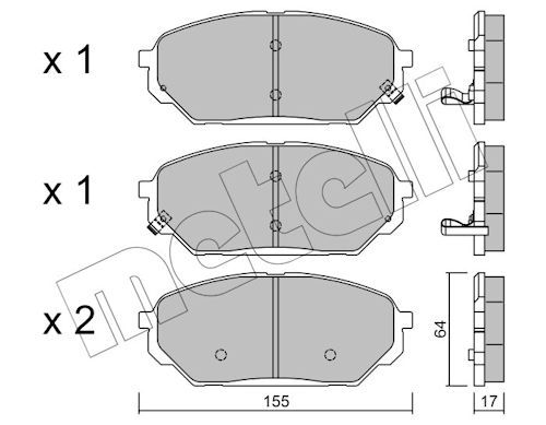 Plaquettes+de+frein+à+disque METELLI 22-0999-0