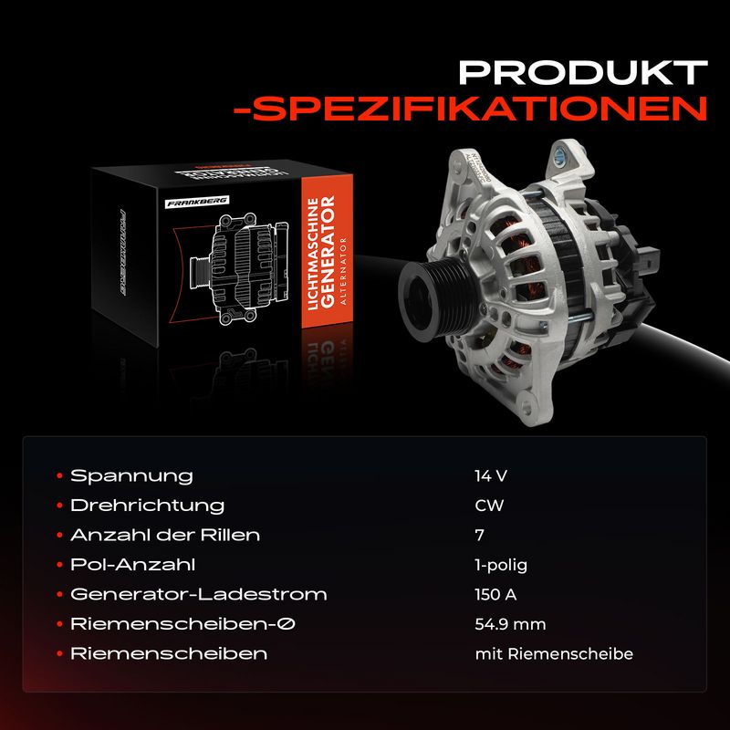 Frankberg 5481FB0055543 Alternator