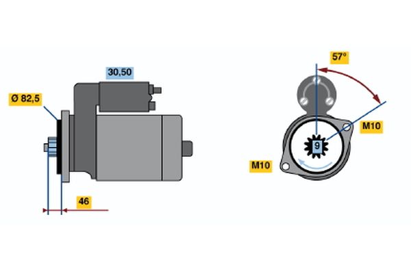 BOSCH önindító 0 986 020 811