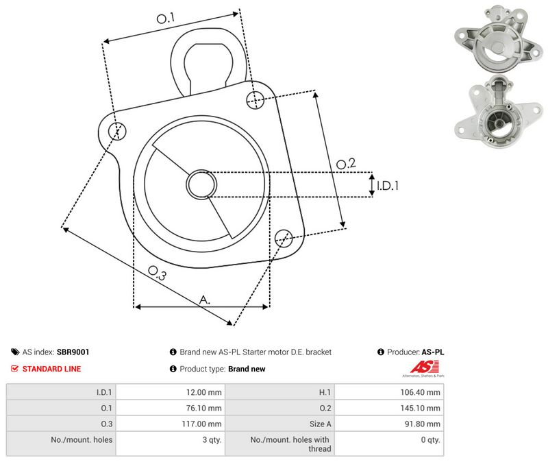 Starterikaas, Karburaator, AS-PL SBR9001