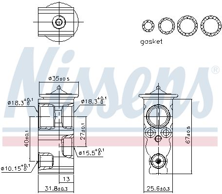 NISSENS 999568 Expansion Valve, air conditioning