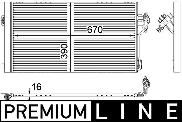 Конденсатор, система кондиціонування повітря, Mahle AC762000P