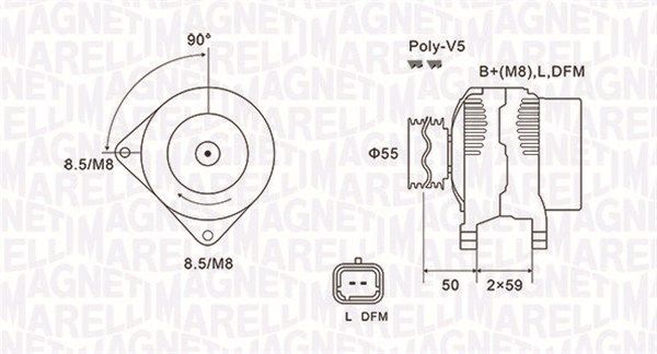 Генератор, Magneti Marelli 063731823010