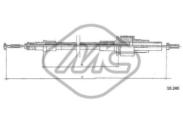 Metalcaucho 81636 Cable Pull, clutch control