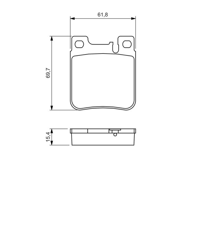 Piduriklotsi komplekt, ketaspidur, BOSCH 0 986 460 965