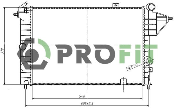 Радіатор, система охолодження двигуна, Profit 5076A4