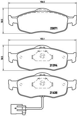 BREMBO fékbetétkészlet, tárcsafék P 24 034