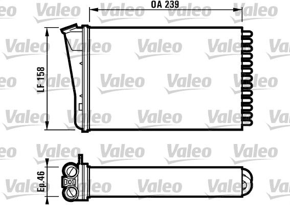 VALEO Hőcserélő, belső tér fűtés 812126