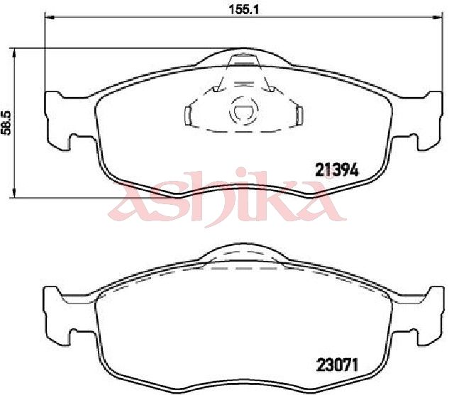ASHIKA 50-00-0317 Brake Pad Set, disc brake