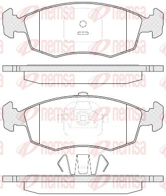 Комплект гальмівних накладок, дискове гальмо, Remsa 0172.35