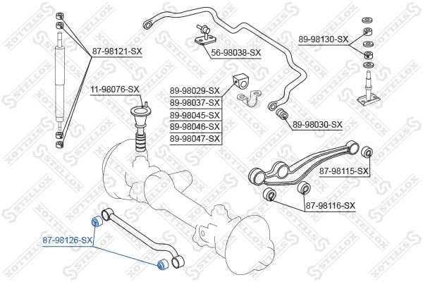 STELLOX 87-98126-SX Mounting, control/trailing arm