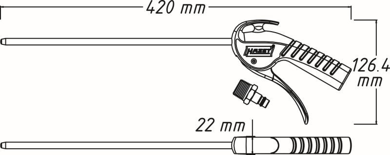 HAZET 9040P-2 Compressed-air Gun