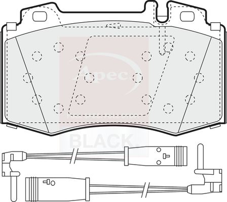 APEC Brake Pad Set, disc brake PAD1535B