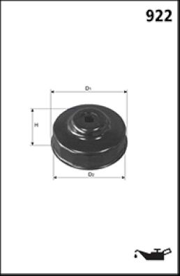 Clé pour filtre à huile MECAFILTER HU1990ME