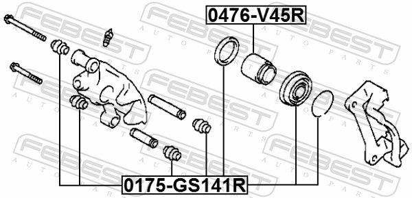 FEBEST 0175-GS141R Repair Kit, brake caliper