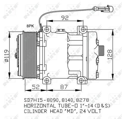 NRF 32702 Compressor, air conditioning