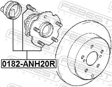 Маточина колеса, Febest 0182-ANH20R