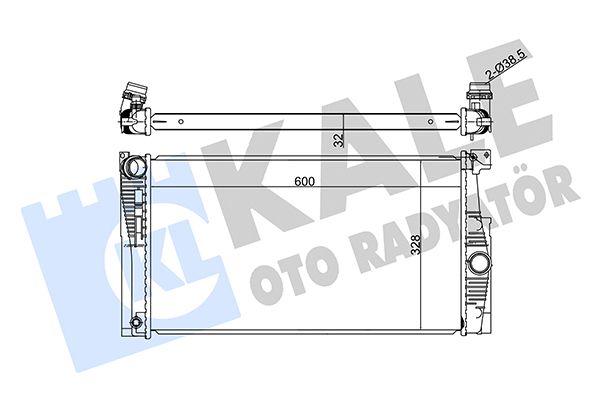 KALE BMW Радиатор охлаждения подвиг. 5 F10 520/528i 11-