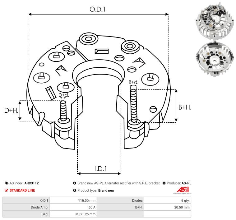 Kaitsekate, generaator, AS-PL ARC3112