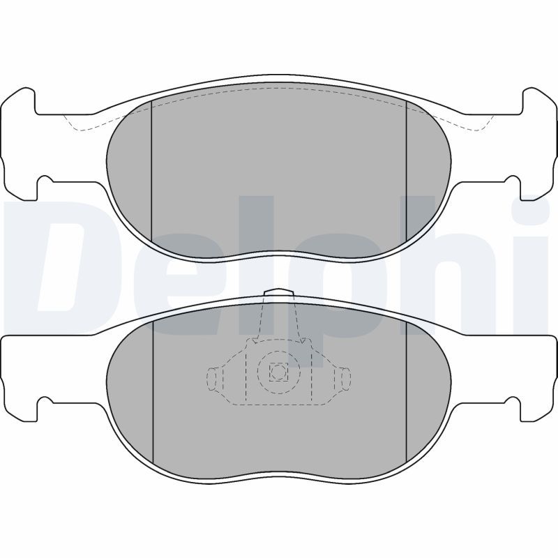 Комплект гальмівних накладок, дискове гальмо, Delphi LP1474
