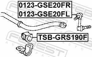 FEBEST 0123-GSE20FR Link/Coupling Rod, stabiliser bar