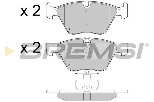 Тормозные колодки пер. BMW 5 (E60) 05-10(ATE) (154,8x63,6x20,3)