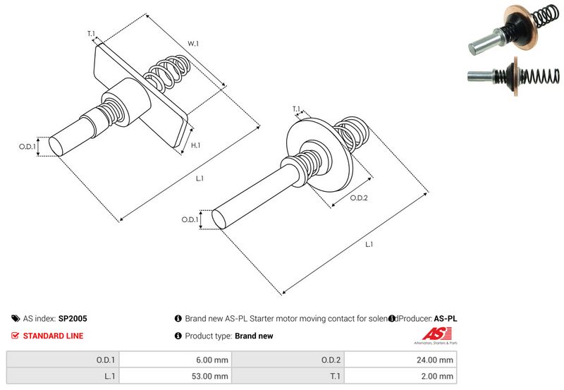 AS-PL SP2005 Repair Kit, starter