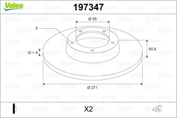 Valeo Brake Disc 197347