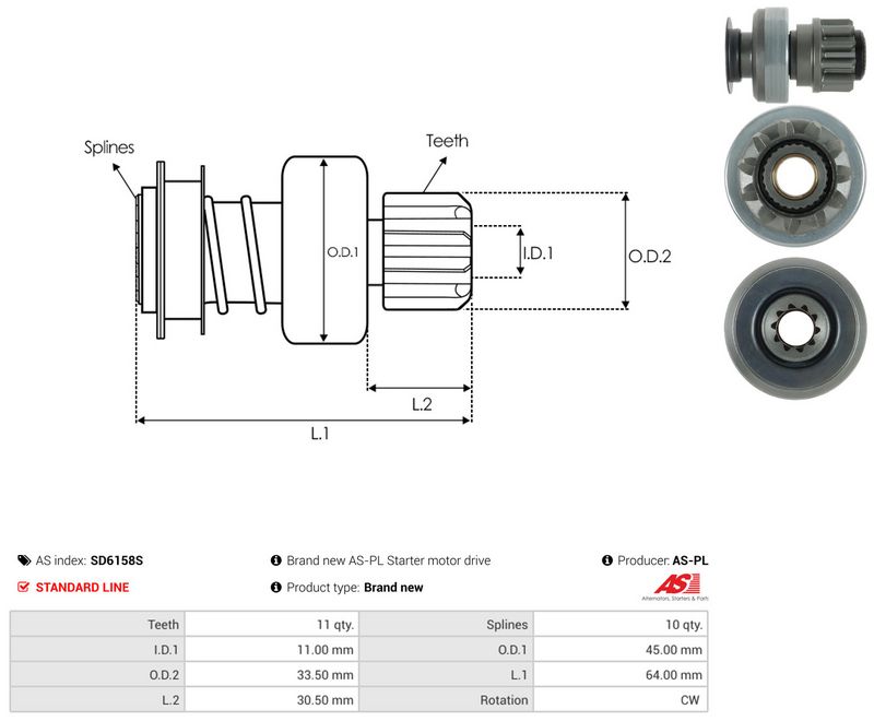 Vabajooks, starter, AS-PL SD6158S