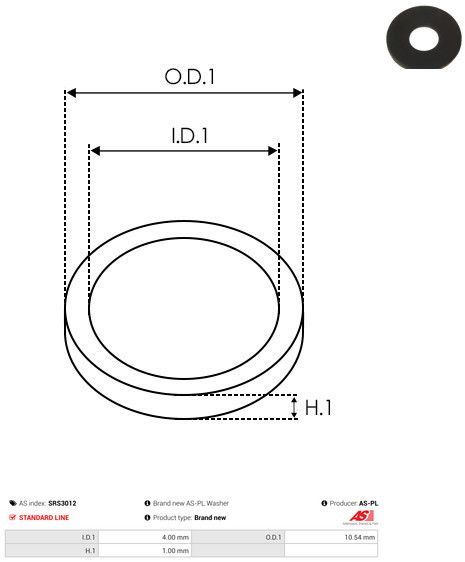 Remondikomplekt, generaator, AS-PL SRS3012