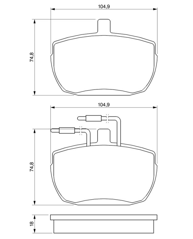 BOSCH 0986467590 Brake Pad Set, disc brake