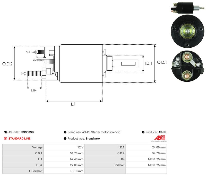Magnetlülitus, starter, AS-PL SS9009B