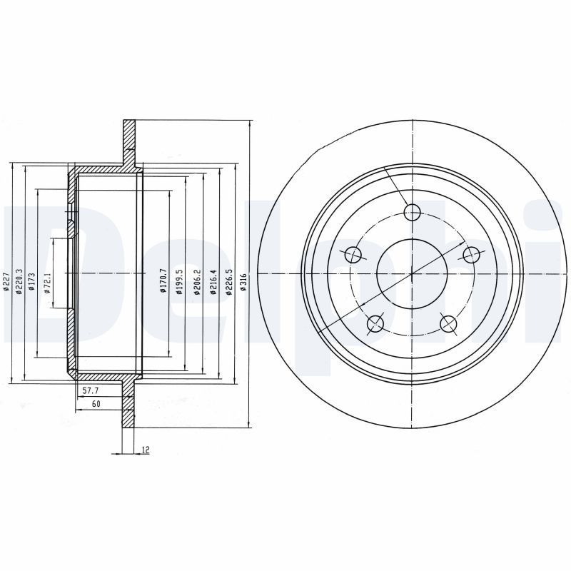 Delphi Brake Disc BG4157