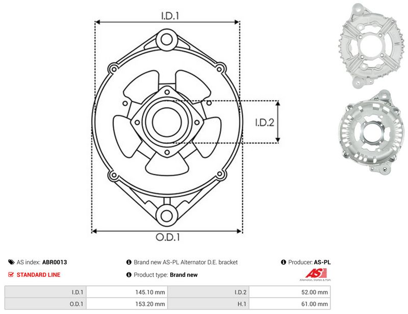 AS-PL ABR0013 Protective Cap, alternator