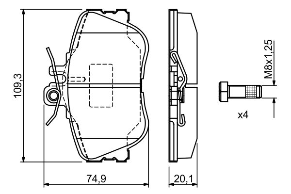 BOSCH 0 986 460 977 Brake Pad Set, disc brake