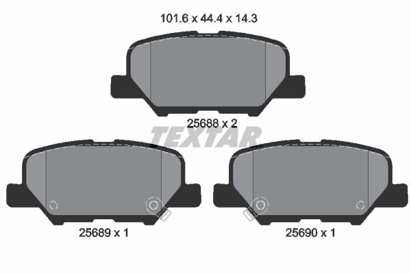 set placute frana,frana disc 2568801 TEXTAR