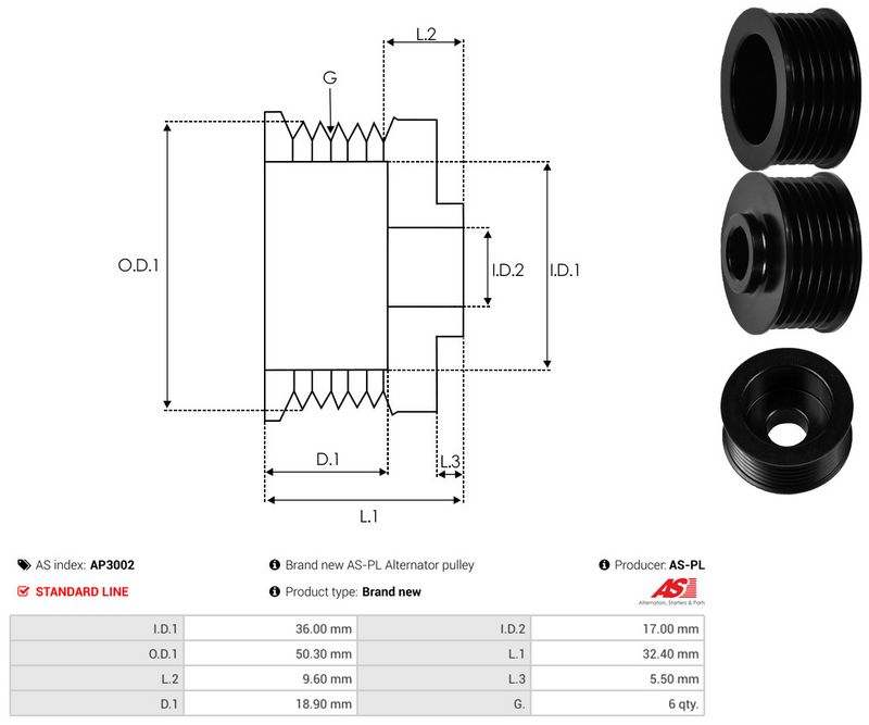 Rihmaratas, generaator, AS-PL AP3002