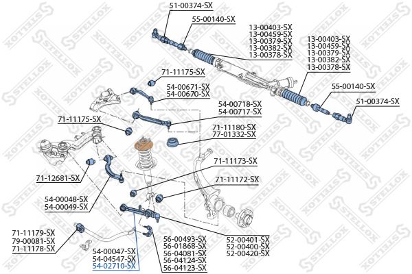 STELLOX 54-02710-SX Control/Trailing Arm, wheel suspension