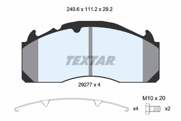 TEXTAR fékbetétkészlet, tárcsafék 2927705