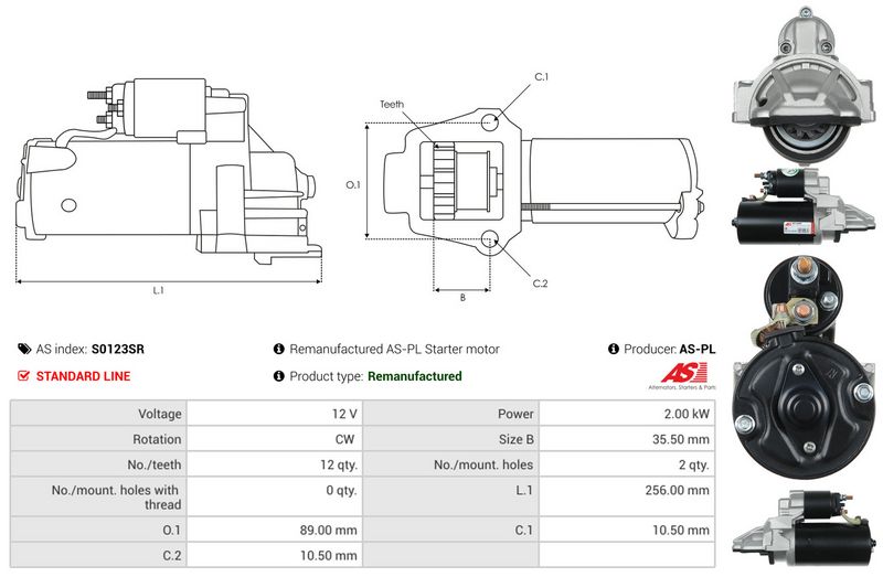 AS-PL S0123SR Starter