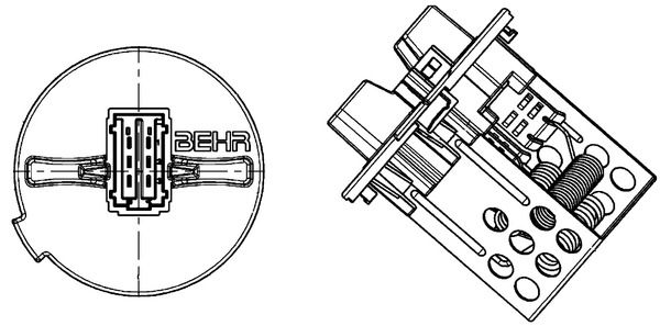 MAHLE ABR 93 000P Resistor, interior blower