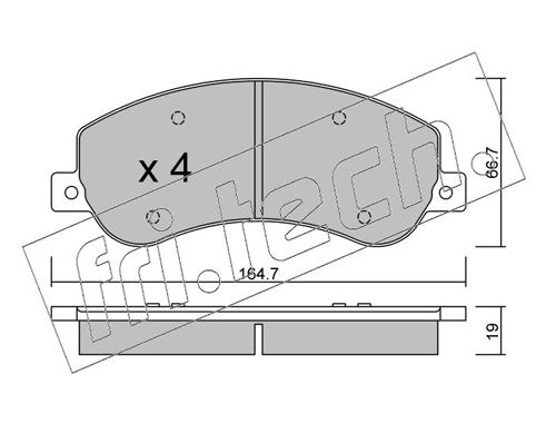 fri.tech. 696.1 Brake Pad Set, disc brake