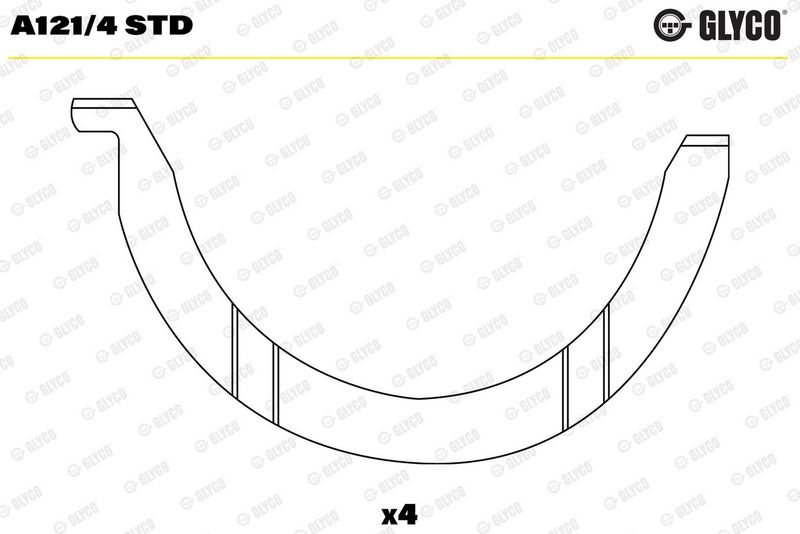Rondelle+d'écartement+vilebrequin GLYCO A121/4 STD