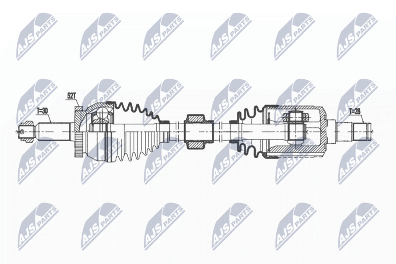 NTY hajtótengely NPW-HY-625